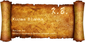 Kuzma Blanka névjegykártya